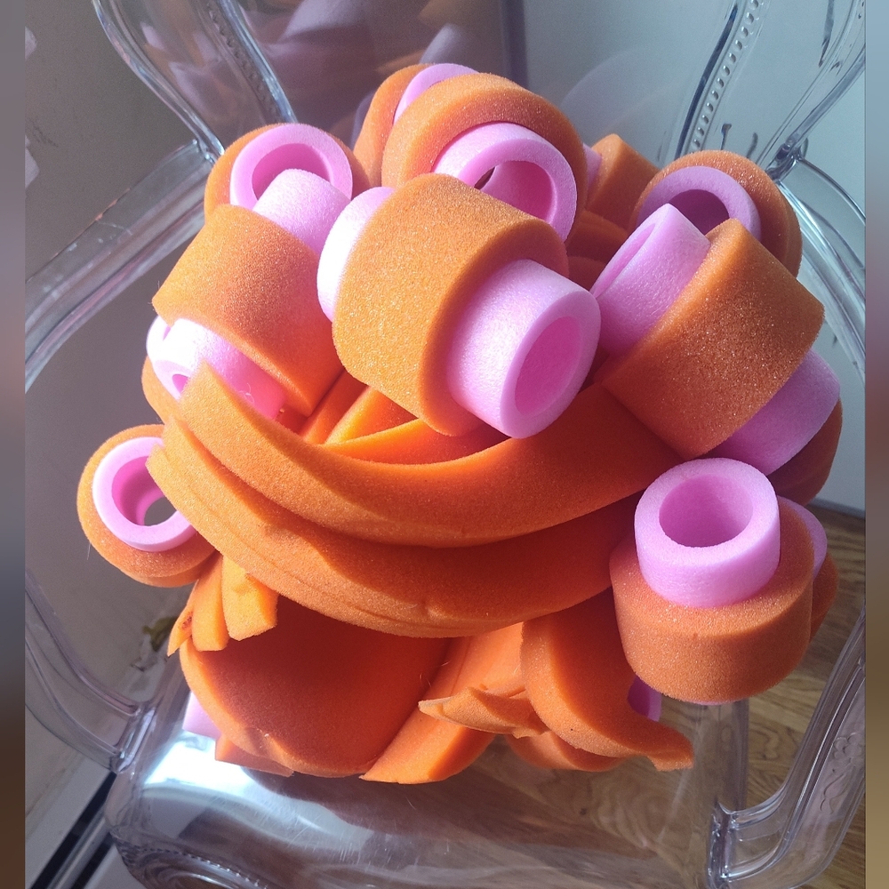The Chris March x Target Foam Wig Rollers in pink, orange - Picture 4 of 10